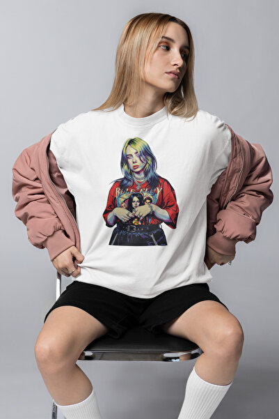 MAGORS تي شيرت قطني كبير الحجم للجنسين من تصميم بيلي إيليش للموسم الجديد