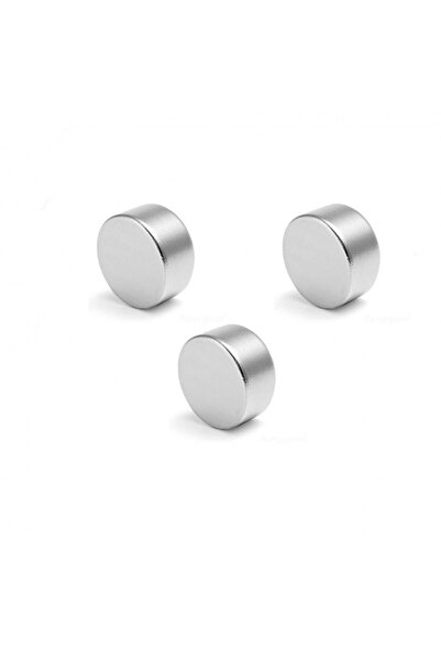 dalimag Set 3 magneti foarte puternici, gri, disc, simplu, 15 mm X 5 mm