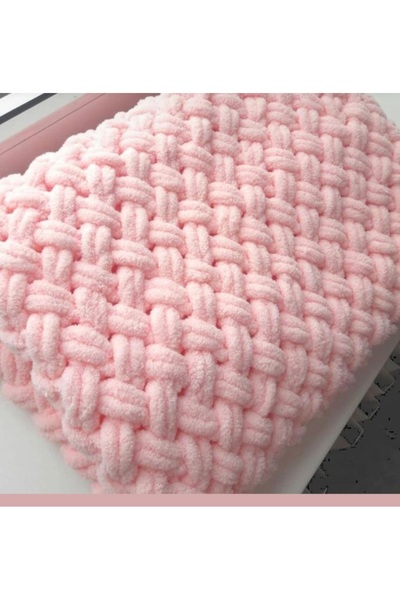 MODA Alize Puffy El Örgüsü Bebek Battaniyesi TV Battaniyesi