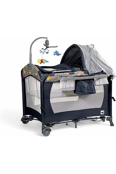 ALBADER Baby Crib For KIds, Foldable Luxury Nursery, Baby Playard With Adjustable Height, Baby Crib