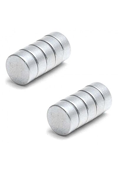dalimag Set 10 magneti foarte puternici, gri, disc, simplu, 15 mm X 4 mm