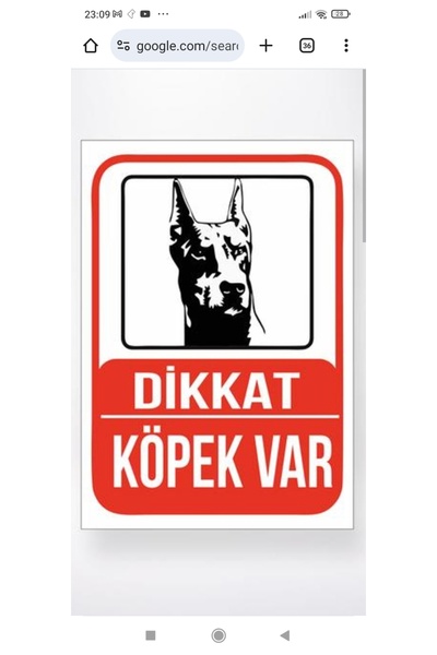 Dikkat Köpek Var Stiker
