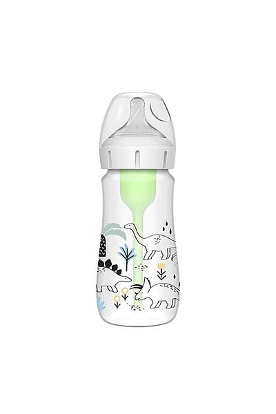 Dr.Brown's Db 91010 270 ml Pp Wide Mouth Anti-Colic Options+, Dinosaur Pattern, Single Pack