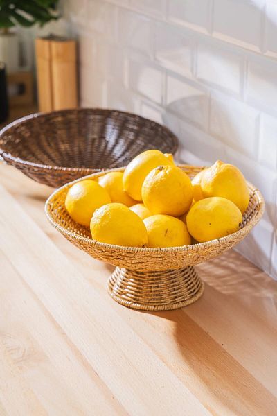ACAR 7862 Nomad Footed Wicker Fruit Bowl 29 cm