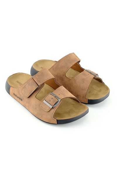 GEZER Naturela Comfort Men's Summer Comfortable Sole Single Velcro Single Buckle Daily Slippers