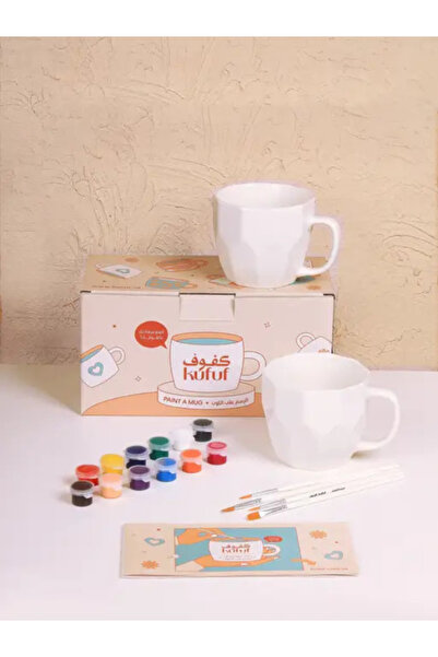 kufuf مجموعة رسم أكواب عائلية فيها كوبين وألوان تناسب الكبار والصغار لقضاء وق...