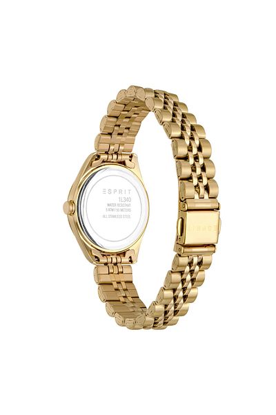 Esprit Ρολόι ES1L340M0075 Γυναικείο σε Χρυσή Απόχρωση με Πράσινο Καντράν και Μηχανισμό Quartz