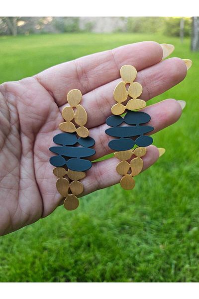1881 STORE Colorful brass earring