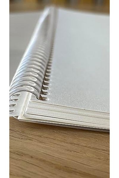 STOREMAX Muartshop 60 Sheets Notebook with Tear-Resistant Waterproof Spiral with Transparent Cover in Size, Ofi