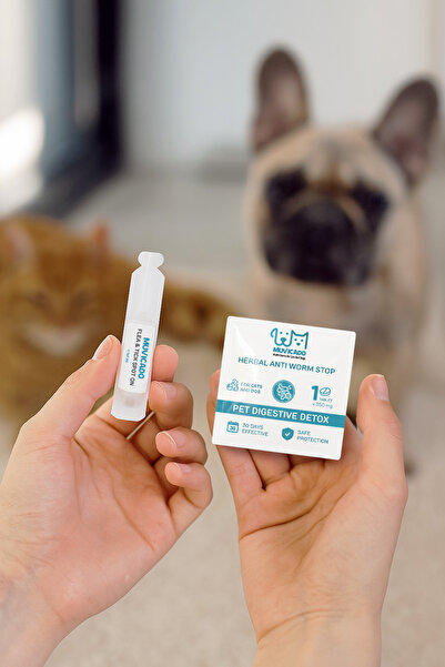 muvicado İc Dis Parazit Kedi Pire Kene Damlası Köpek İç Dış Damla Kedi Dış Parazıt Pire Önleyici