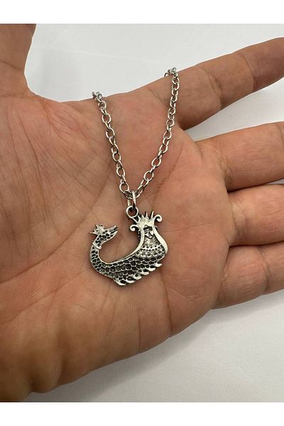 Herşey Nota Queen of Wisdom – Unisex Necklace with Shahmeran Figure (60 cm Chain)