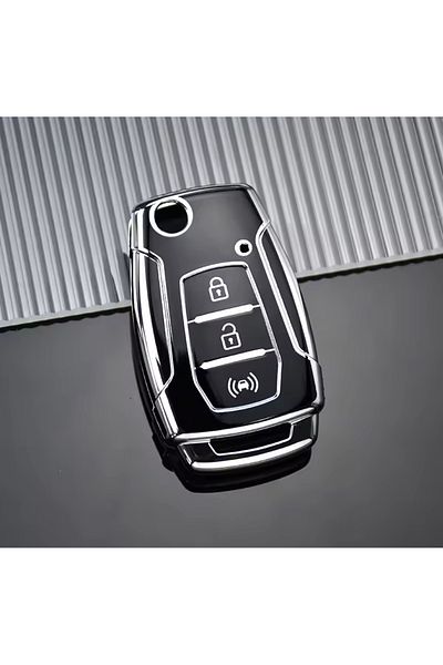 emii auto spare parts Ssangyong Kyron 2 Sanka Actyon Korando Tivoli Torres Key Case Cover Black/Gray