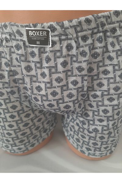 Butik Blue Pattern 100% Cotton Cotton Comfortable Convenient Men's Boxer
