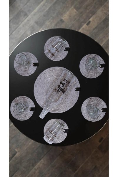 trendtrade Nihale Coasters Set of 6 Pieces Cream Color