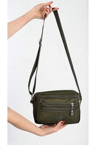 MAMIN Women's 5 Zippered Multi-Eye Functional Shoulder and Crossbody Bag