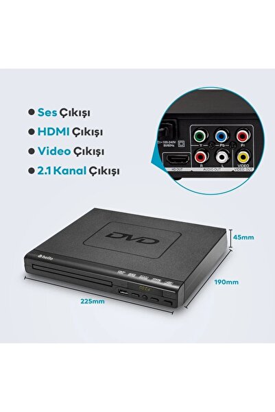 Genel Markalar USB-HDMI KUMANDALI HD DVD/DIVX PLAYER