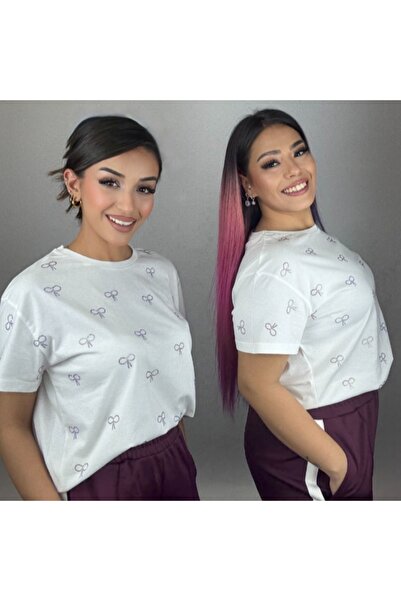 Fiyonklu Pamuk T-shirt