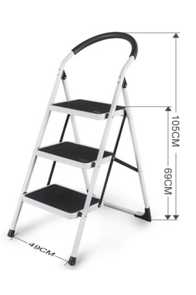 ROYAL ROSE 3-step folding aluminum ladder