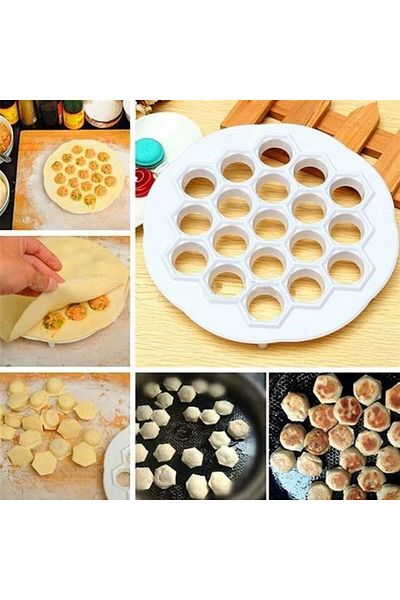 Skygo Buffer® 61 Sectioned Honeycomb Shaped Practical Ravioli Cutter Opening Mold Mantımatik