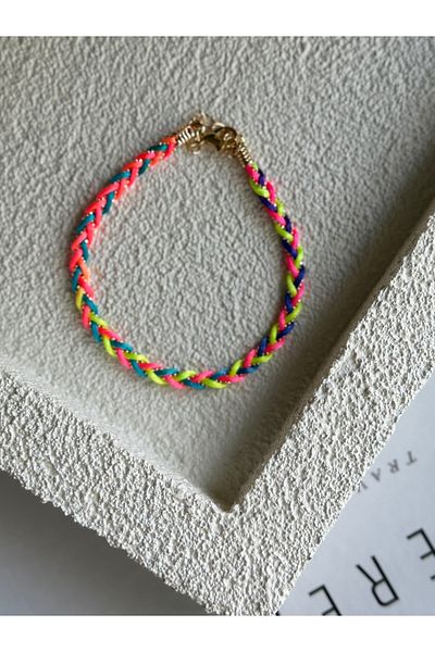 Rossetto Atelier Colorful Drawstring Knitted Anklet