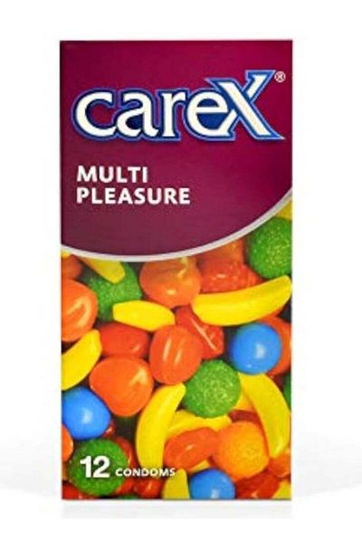 CAREX Multi Pleasure Condoms | Different Everytime | 12 Count
