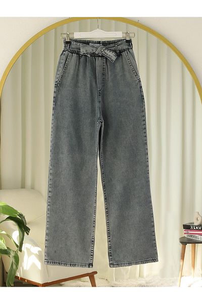 Modamorfo Elastic Pocket Jeans with Belt - Anthracite