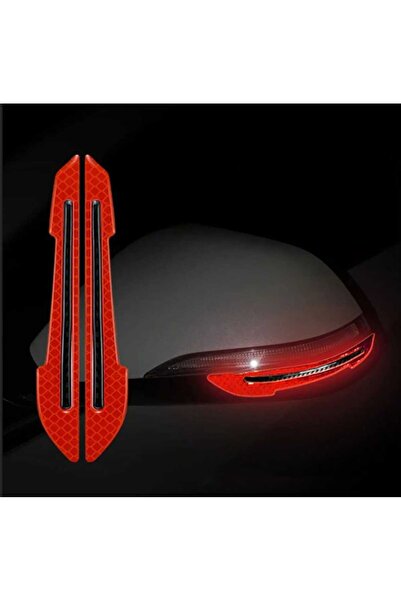 lawrenceshop 2 Adet Oto Araç Yan Ayna Reflektör Sticker Yan Ayna Koruyucu Sti...