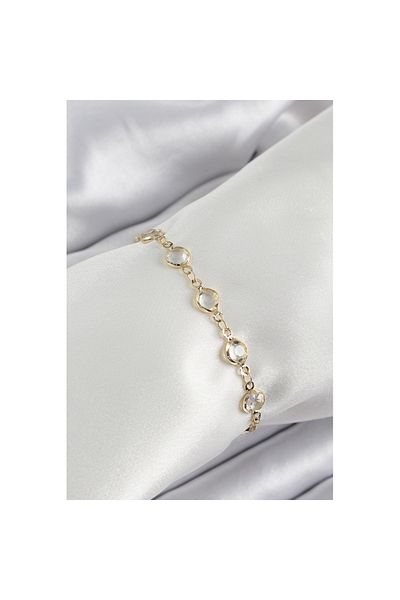 Skygo Brass Gold Color Zircon Stone Women's Bracelet - Tj-Bb7045