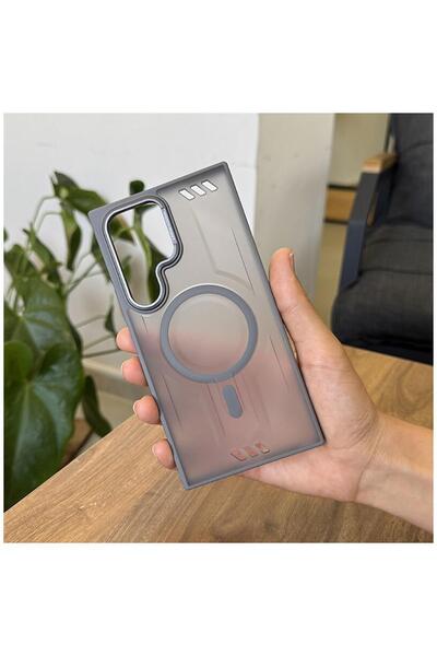 Pro Aksesuar Samsung Galaxy S25 Ultra Compatible Case with Metal Frame M-Safe...