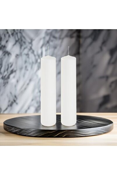 Other شموع منزلية طويلة بيضاء اللون بدون رائحة، ذات مدة احتراق طويلة (3×20 سم...