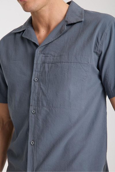 Store 100% Cotton Men's Linen Combination – Slim Fit Shirt and Shorts Set |