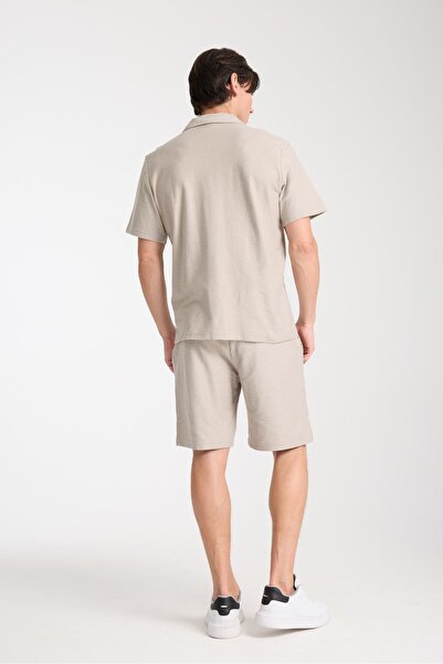 Store Men's 100% Cotton Shorts and Short Sleeve Polo Shirt Set - Comfortable and Stylish Summer