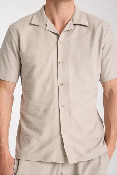 Store Men's 100% Cotton Shorts and Short Sleeve Polo Shirt Set - Comfortable and Stylish Summer