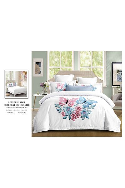 CHIRASO CHIRASO bedding set, SUMMER cotton, Fitted sheet 180x200+25cm, Duvet cover, 2 pillowcases