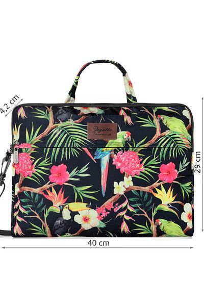 zagatto Geantă laptop pentru femei, 15,6”, multicoloră, impermeabilă, design 2 în 1, se transformă în husă, ZG641