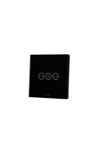 ALEDIO Smart Switch for Shutters, Touch, Glass Frame, WiFi, Black, Aledio A1DWFN