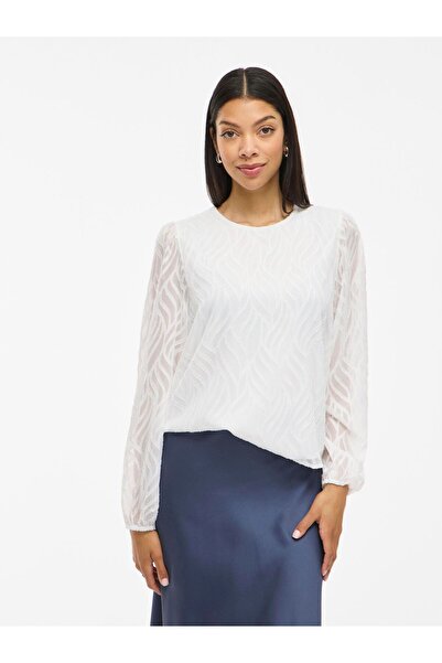 VILA Oberteil mit langen Ärmeln VIMIKA Rundhals