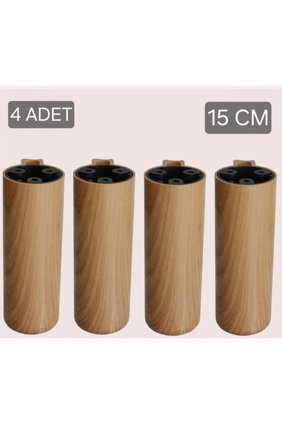 ÖZLEM PLASTİK Ayak Kapsül Bohem Açık Ceviz 15 cm Mobilya Kanepe Koltuk Baza Y...