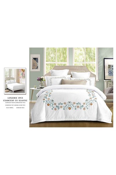 CHIRASO CHIRASO bedding set, SUMMER cotton, Fitted sheet 180x200+25cm, Duvet cover, 2 pillowcases