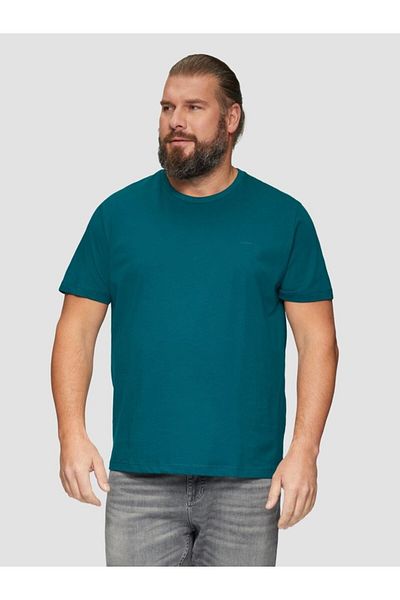 s.Oliver Big Sizes Men's big size T-shirt with scoop neck, Regular fit, cotton