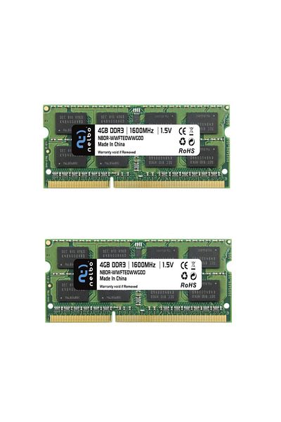 nelbo Set memorie RAM 8 GB (2x4 GB) sodimm DDR3, 1600 MHz, Nelbo, dual channel, pentru laptop