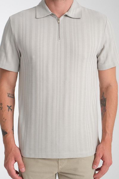 Store 100% Cotton Men's Zipper Detailed T-Shirt - Soft and Basic Daily Use