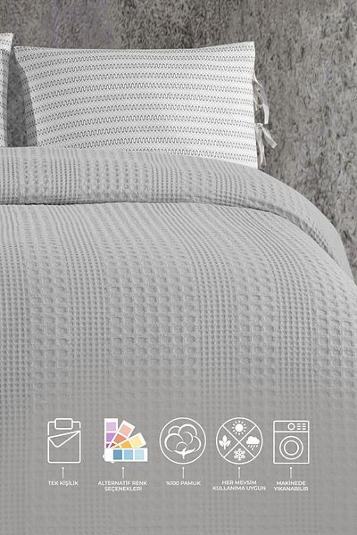 Elart Silvia Single Pique (160X240 cm) Gray