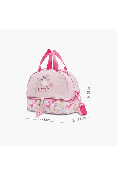 Juniors Juniors Butterfly Print Lunch Bag with Zip Closure and Double Handle