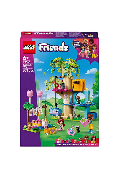 TOYFEST ليجو فريندز حفلة عيد ميلاد القطط والمنزل الشجري 42666