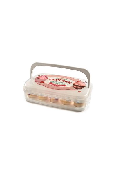 Snips Vintage Dishwasher Safe Rectangular Cupcake Carrier White 7 Liter
