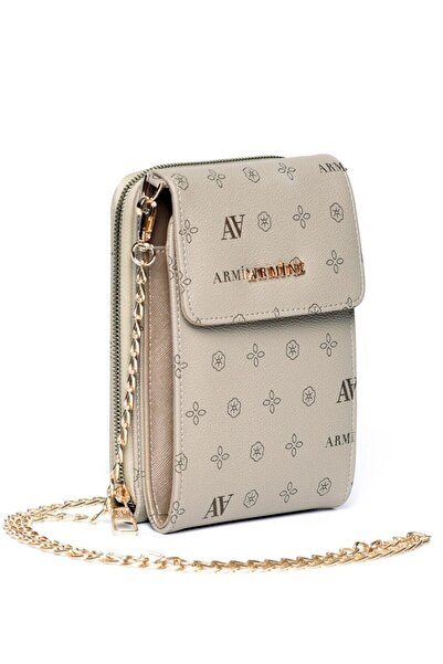 Armine Kadın Vizon Baskılı Zincir Askılı El & Omuz Çantası 266