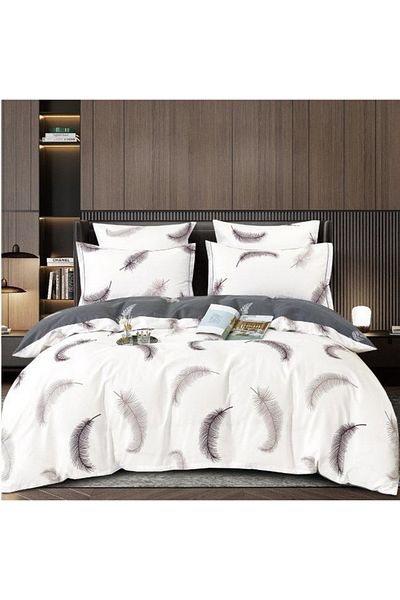Valentini Bianco Double bed linen set, with two pillowcases, Valentini Bianco, Feather model