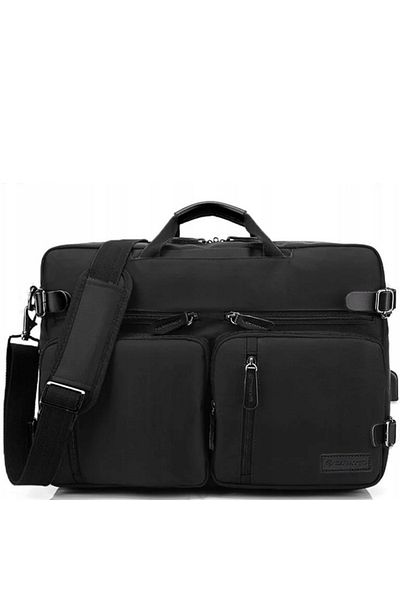 zagatto Laptop bag/backpack 17.3”, black, waterproof, USB port, trolley strap, versatile, ZG245