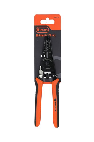 Tactix Non-Slip Bi-Material Handle Crimping Plier
